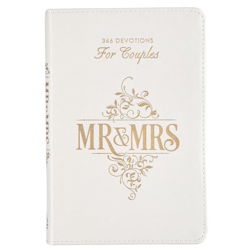 Imagen de archivo de Mr. and Mrs. 366 Devotions for Couples - White Faux Leather Devotional Gift Book for Bride and Groom, Engaged a la venta por Books for Life