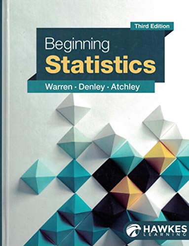 Beispielbild fr Beginning Statistics 3e Textbook zum Verkauf von TextbookRush