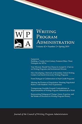 Imagen de archivo de WPA: Writing Program Administration 42.2 (Spring 2019) a la venta por Books From California