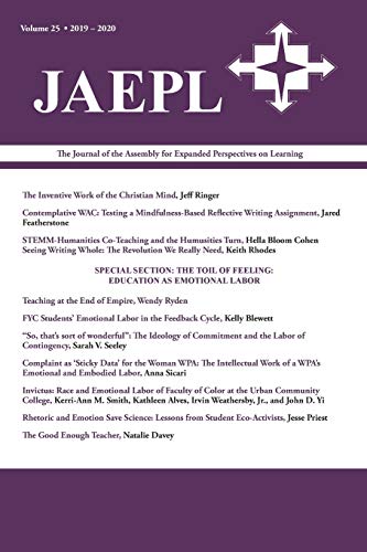 Stock image for JAEPL 25 (2020): The Journal of the Assembly for Expanded Perspectives on Learning for sale by HPB-Red