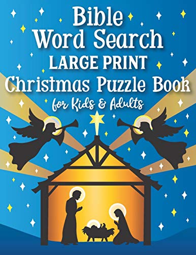Stock image for Bible Word Search Large Print Christmas Puzzle Book for Kids and Adults for sale by GF Books, Inc.