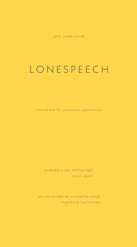 Stock image for Lonespeech for sale by Blackwell's