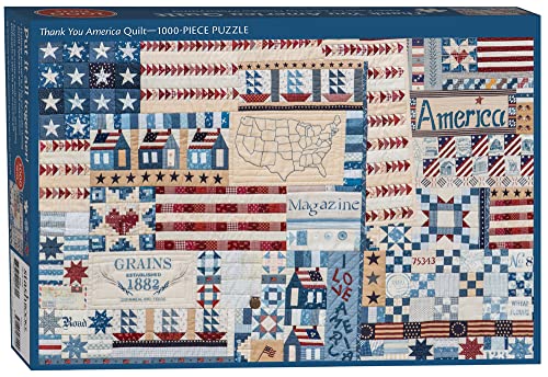 Stock image for Thank You America Quilt Jigsaw Puzzle for Adults by Masako Wakayama: 1000 Pieces, Dimensions 28? x 20? for sale by Front Cover Books