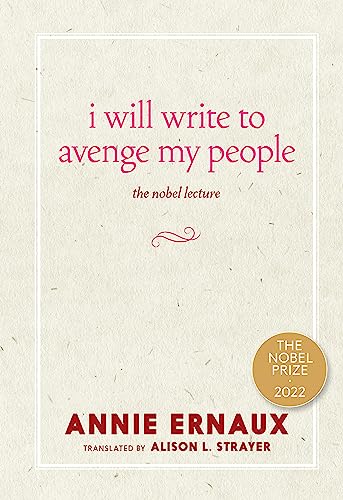 9781644213612: I Will Write to Avenge My People: The Nobel Lecture