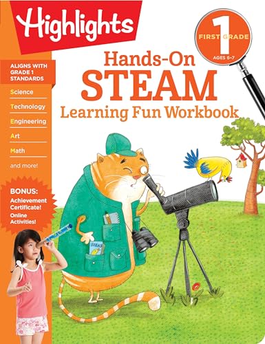 9781644722961: First Grade Hands-On STEAM Learning Fun Workbook