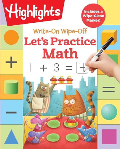 9781644723036: Write-On Wipe-Off Let's Practice Math (Highlights Write-On Wipe-Off Fun to Learn Activity Books)