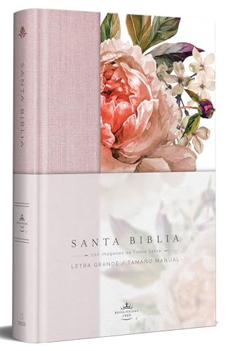 Stock image for Biblia Reina Valera 1960 letra grande. Tapa Dura, Tela rosada con flores, tamao manual / Bible RVR 1960. Handy Size, Large Print, Hardcover, Pink for sale by Lakeside Books