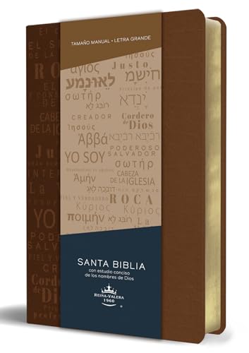 Beispielbild fr Biblia RVR60 letra grande tamao manual, simil piel canela con nombres de Dios / Spanish Bible RVR60 Handy Size Large Print Leather soft Brown with Names of G zum Verkauf von Lakeside Books