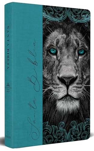 Stock image for Biblia RVR 1960 letra grande, tamao manual, tapa dura de tela Le=n aguamarina / Spanish Bible RVR 1960 Handy Size Large Print Hardcover Cloth Lion Aquamari [Hardcover] Reina Valera Revisada 1960 for sale by Lakeside Books