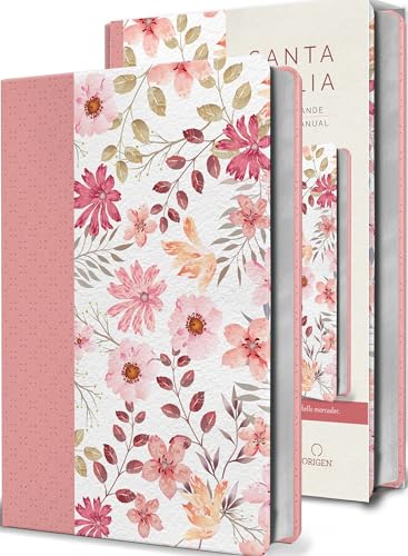 Stock image for Biblia Reina Valera 1960 Letra Grande. Piel Rosada Con Flores, Tamao Manual / S Panish Bible RVR 1960 Large Print. Imitation Pink Leather With Flowers for sale by Blackwell's