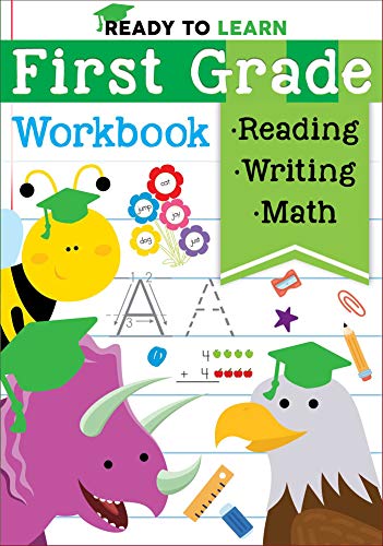 Beispielbild fr Ready to Learn: First Grade Workbook: Fractions, Measurement, Telling Time, Descriptive Writing, Sight Words, and More! zum Verkauf von SecondSale