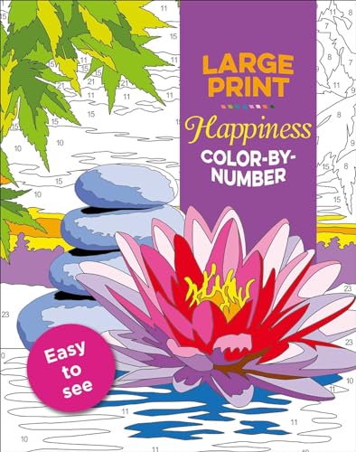 9781645177401: Large Print Happiness Color-by-number