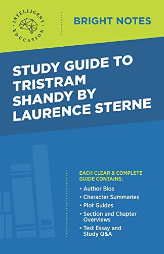 9781645424086: Study Guide to Tristram Shandy by Laurence Sterne (Bright Notes)