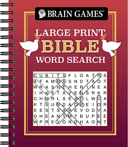 9781645583370: Brain Games - Large Print Bible Word Search (Red) (Brain Games - Bible)