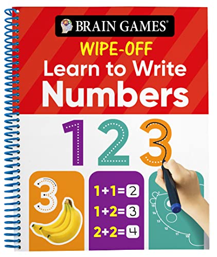 Beispielbild fr Brain Games Wipe-Off - Learn to Write: Numbers (Kids Ages 3 to 6) zum Verkauf von Greenway