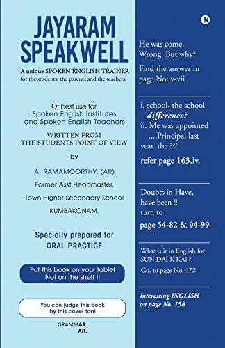 Stock image for Jayaram Speakwell: A Unique Spoken English Trainer for sale by GF Books, Inc.