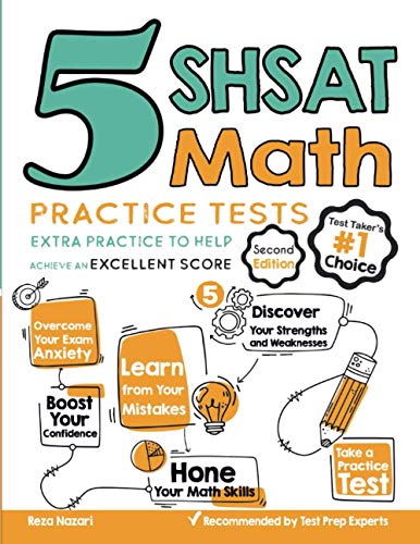 Imagen de archivo de 5 SHSAT Math Practice Tests: Extra Practice to Help Achieve an Excellent Score a la venta por PlumCircle