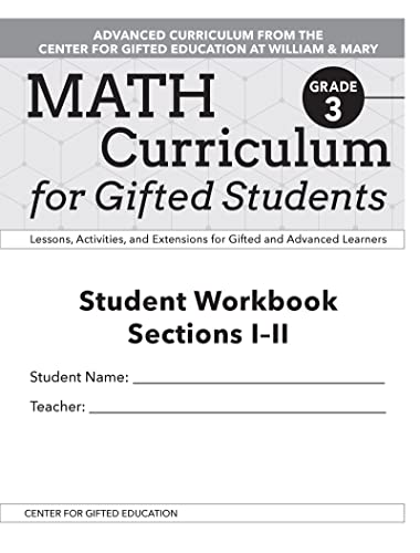 Beispielbild fr Math Curriculum for Gifted Students: Lessons, Activities, and Extensions for Gifted and Advanced Learners, Student Workbooks, Sections I-II (Set of 5): Grade 3 zum Verkauf von Books From California