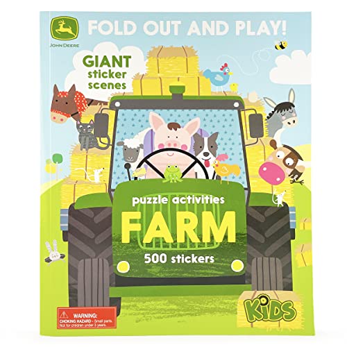 Beispielbild fr John Deere Kids Farm: 500 Stickers and Puzzle Activities: Fold Out and Play! zum Verkauf von ThriftBooks-Atlanta