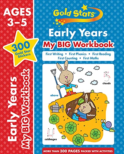 9781646380268: My BIG Workbook Gold Stars Early Years (324 pages, 300 gold star stickers, ages 3-5)