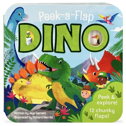 Beispielbild fr Peek-a-Flap Dino - Children's Lift-a-Flap Board Book, Gift for Little Dinosaur Lovers, Ages 2-7 zum Verkauf von Gulf Coast Books