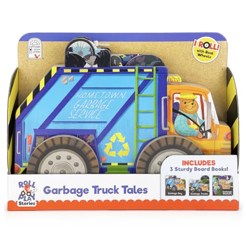 Beispielbild fr Garbage Truck Tales - Wheeled Board Book Set, 3-Book Gift Set With Rolling Trash Truck Vehicle Slipcase for Toddlers (Roll & Play Stories) zum Verkauf von GF Books, Inc.