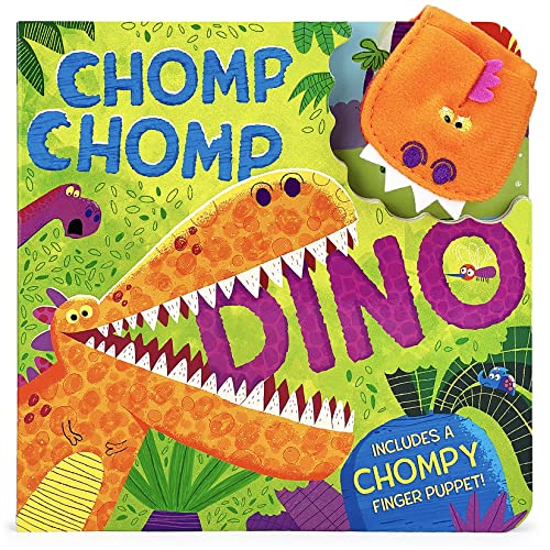 Stock image for Chomp Chomp Dino Finger Puppet Board Book Ages 2-5; Includes Detachable Plush Finger Puppet For Playtime for sale by ZBK Books
