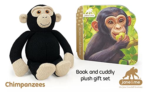 Stock image for Jane Goodall Chimpanzees Book and Plush Set - Children's Lift-a-Flap Board Book for Babies and Toddlers including Stuffed Chimp, Ages 2-5 for sale by GF Books, Inc.