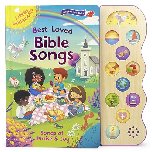 Beispielbild fr Best Loved Bible Songs - Childrens Board Book with Sing-Along Tunes to Favorite Religious Melodies - Read and Sing with Songs of Praise and Joy (Little Sunbeams: Early Bird Song Books) zum Verkauf von BooksRun