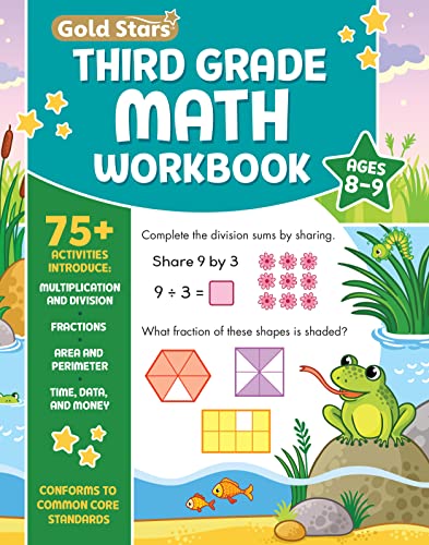 Stock image for Third Grade Math Workbook Ages 8 to 9: 75+ Activities Multiplication & Division, Fractions, Area & Perimeter, Data, Math Facts, Word Problems, . (Common Core) (English and Korean Edition) for sale by GF Books, Inc.