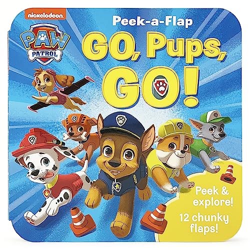 Stock image for Peek-a-Flap Paw Patrol Go, Pups, Go! A Childrens Lift-a-Flap Board Book for Little Paw Patrol Lovers; Chase and Friends Interactive Adventure [Board book] Cottage Door Press; Wing, Scarlett; Paw Pat for sale by Lakeside Books