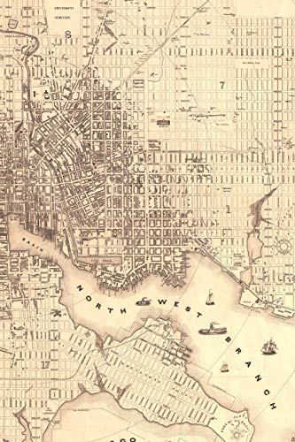 Stock image for 1851 Map of Baltimore, Maryland - a Poetose Notebook / Journal / Diary (50 Pages/25 Sheets) (Poetose Notebooks) for sale by Revaluation Books