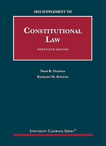 Stock image for Constitutional Law, 20th, 2022 Supplement (University Casebook Series) for sale by BooksRun