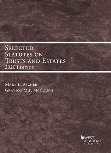 Imagen de archivo de Selected Statutes on Trusts and Estates 2020 a la venta por Better World Books