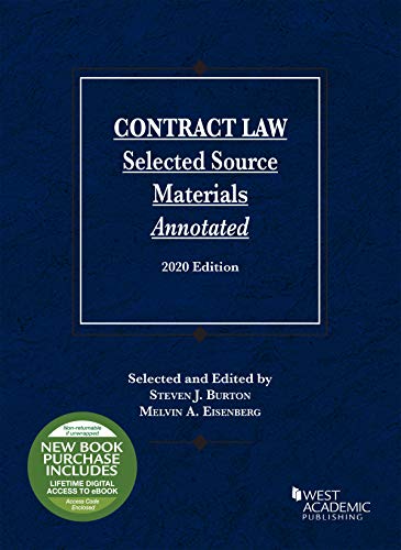 Beispielbild fr Contract Law, Selected Source Materials Annotated, 2020 Edition (Selected Statutes) zum Verkauf von BooksRun