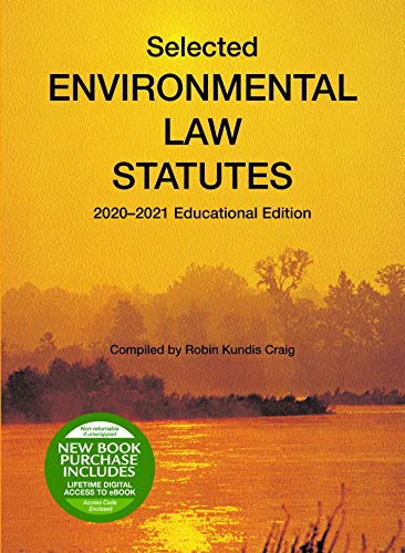 Beispielbild fr Selected Environmental Law Statutes, 2020-2021 Educational Edition (Selected Statutes) zum Verkauf von BooksRun