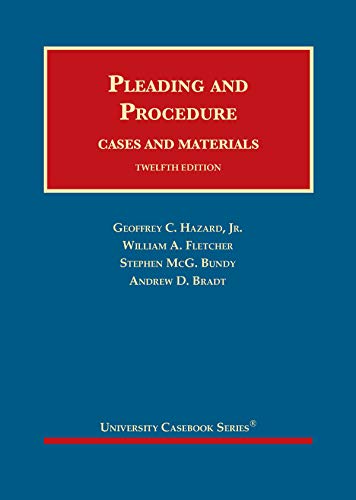 Stock image for Pleading and Procedure, Cases and Materials (University Casebook Series) for sale by HPB-Red