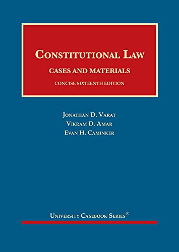 Beispielbild fr Constitutional Law, Cases and Materials, Concise (University Casebook Series) zum Verkauf von BooksRun