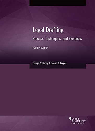 Beispielbild fr Legal Drafting: Process, Techniques, and Exercises (Coursebook) zum Verkauf von BooksRun