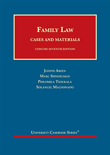 Imagen de archivo de Family Law, Cases and Materials, Concise (University Casebook Series) a la venta por GoldenWavesOfBooks