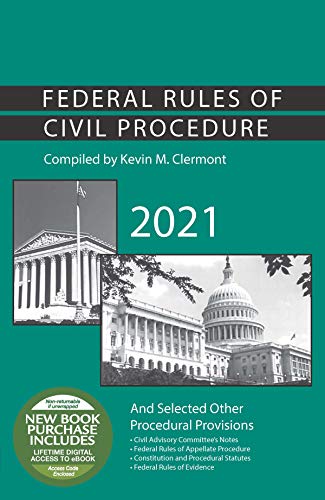 Stock image for Federal Rules of Civil Procedure and Selected Other Procedural Provisions 2021 for sale by Better World Books