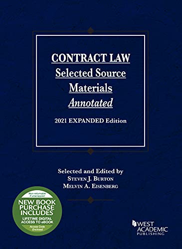 Beispielbild fr Contract Law, Selected Source Materials Annotated, 2021 Expanded Edition (Selected Statutes) zum Verkauf von BooksRun