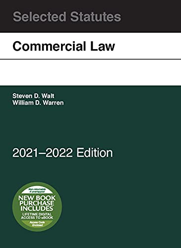 Stock image for Commercial Law, Selected Statutes, 2021-2022 for sale by Seattle Goodwill