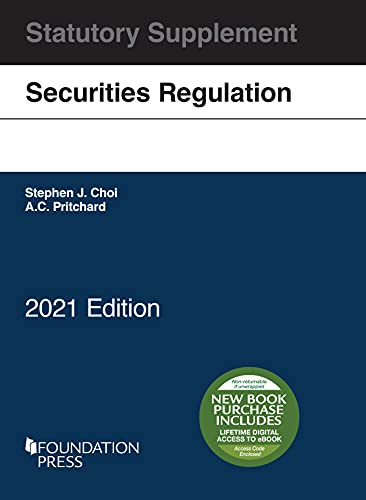 Beispielbild fr Securities Regulation Statutory Supplement, 2021 Edition zum Verkauf von Better World Books
