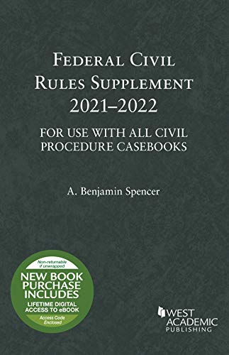 9781647088910: Federal Civil Rules Supplement, 2021-2022, For Use with All Civil Procedure Casebooks (Selected Statutes)