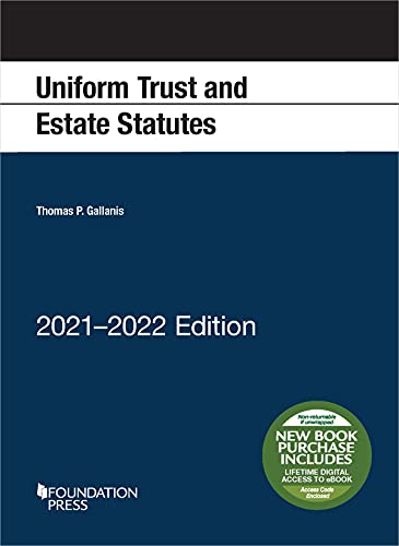 Stock image for Uniform Trust and Estate Statutes, 2021-2022 Edition (Selected Statutes) for sale by BooksRun