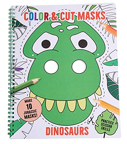 Imagen de archivo de Color Cut Masks: Dinosaurs: (Origami For Kids, Art books for kids 4 - 8, Boys and Girls Coloring, Creativity and Fine Motor Skills) a la venta por Book Outpost