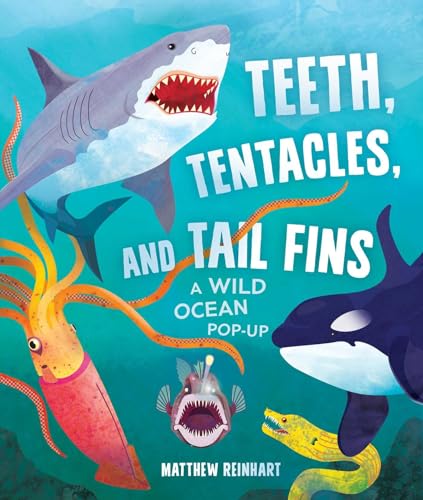 Stock image for Teeth, Tentacles, and Tail Fins (Reinhart Pop-Up Studio): A Wild Ocean Pop-Up (Reinhart Studios) (Ocean Book for Kids, Shark Book for Kids, Nature Book for Kids) for sale by Book Outpost