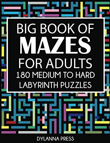 Imagen de archivo de Big Book of Mazes for Adults: 180 Medium to Hard Labyrinth Puzzles a la venta por Read&Dream