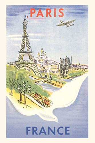 Stock image for Vintage Journal Airplane Flying over Paris, France for sale by GreatBookPrices